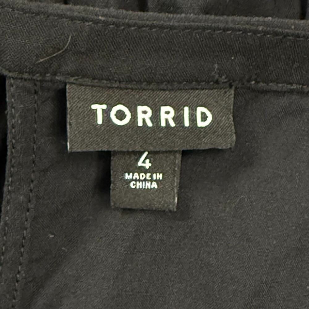 Torrid Womens A-Line Mini Dress 41010030 Black Sleeveless Elastic Waist Dress 4X - Picture 16 of 16